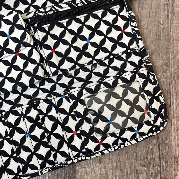 Vera Bradley Barcelona Hard Wallet Floral Black and White - Picture 5 of 11